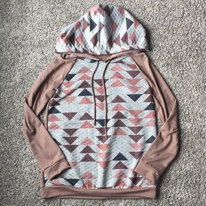 Mocha Triangle Hoodie